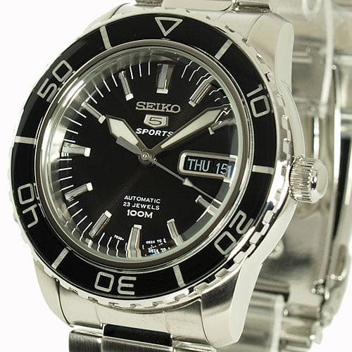 Seiko 5 Sports Black 55 Fathoms Men's Watch SNZH55K1 - Diligence1International