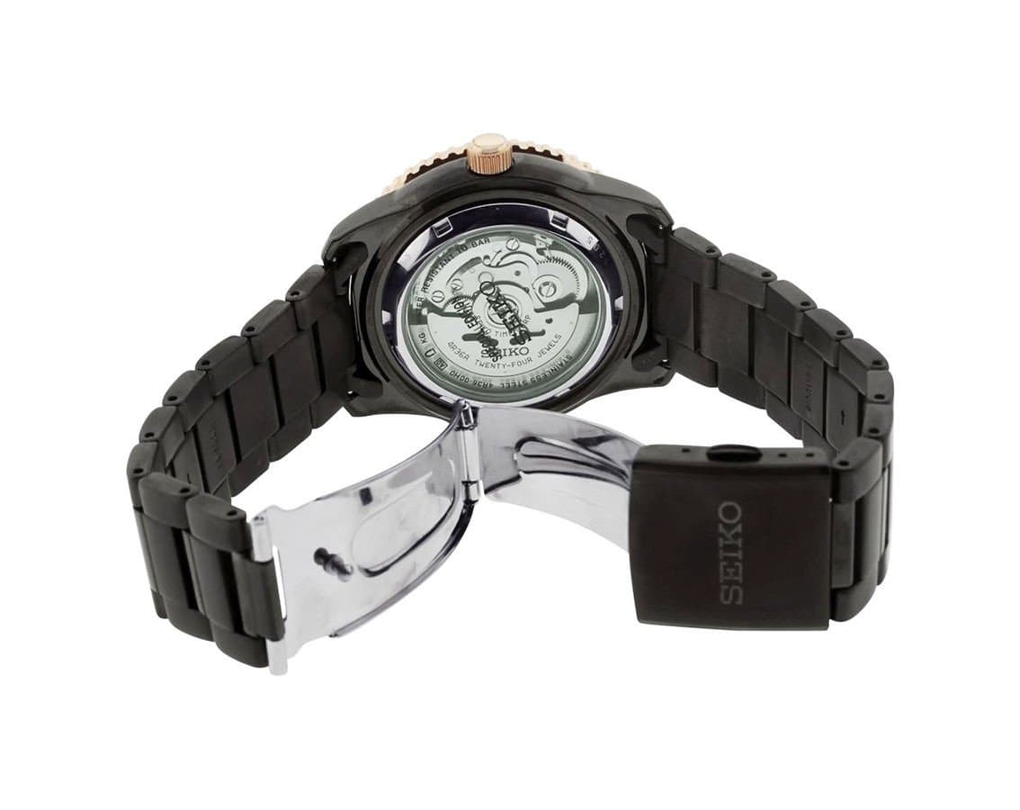 Seiko 5 Sports World Time Men's Black PVD Stainless Strap Watch SRP132K1 - Diligence1International