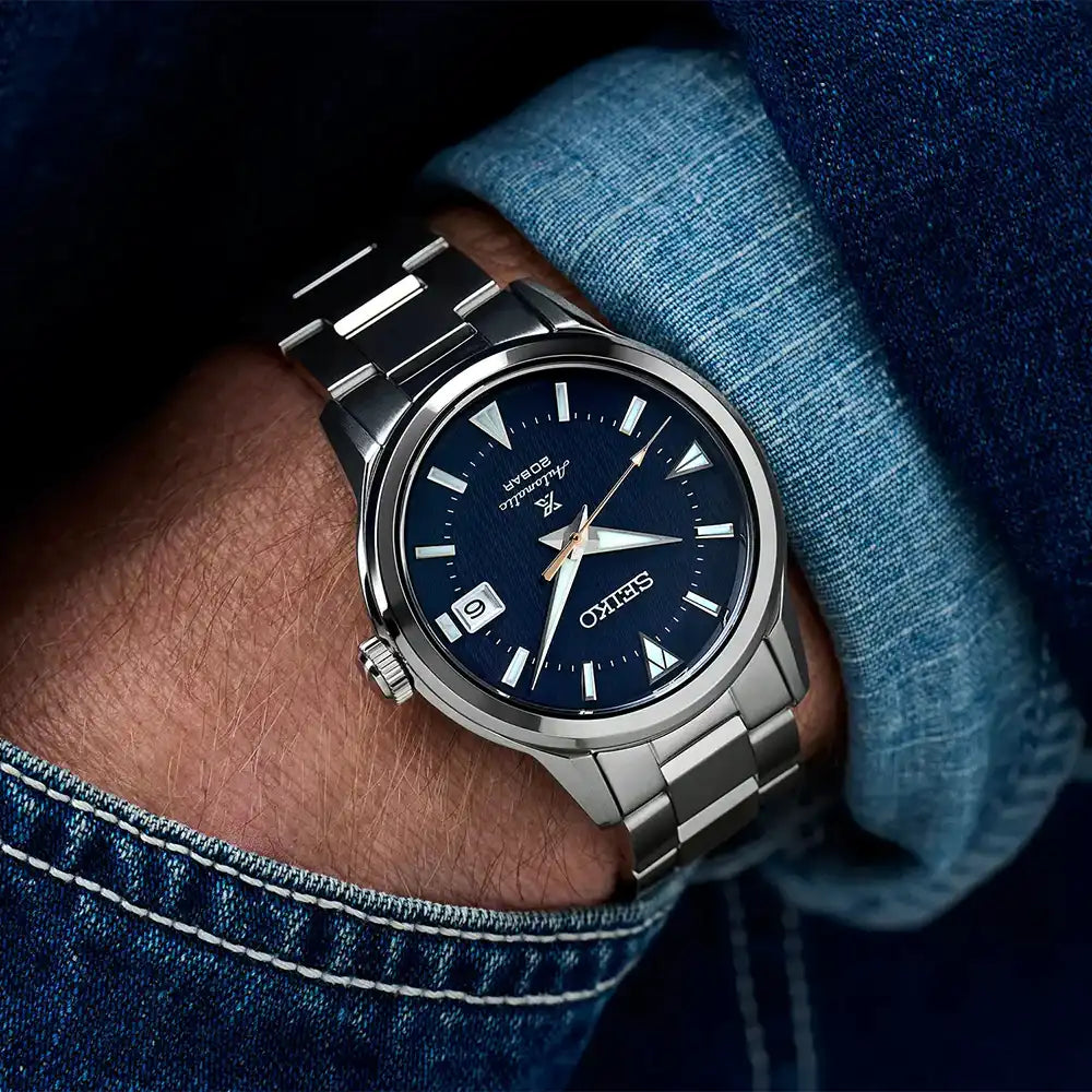 Seiko Japan Made Prospex 1959 Baby Alpinist Blue Men's Stainless Watch SPB249J1