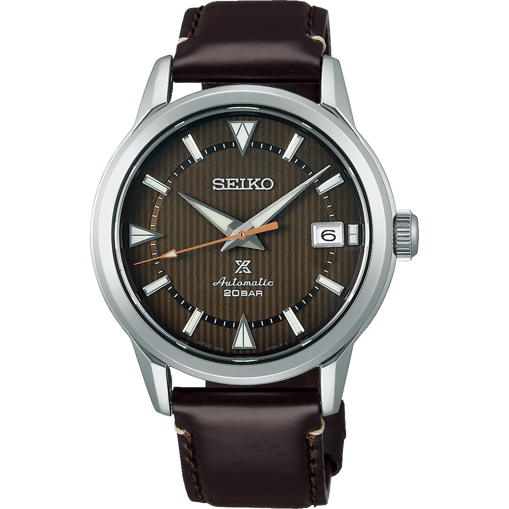 Seiko Japan Made Prospex 1959 Baby Alpinist Brown Men's Leather Watch SPB251J1