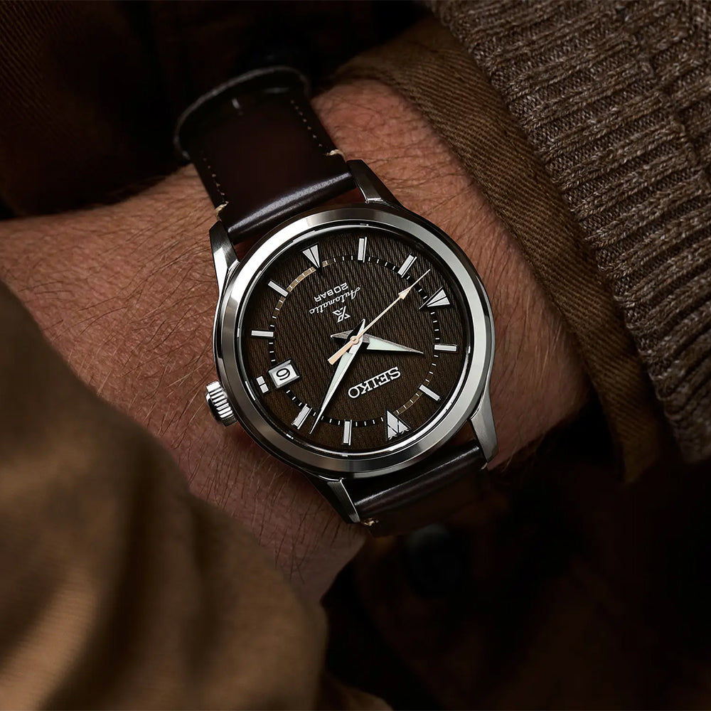 Seiko Japan Made Prospex 1959 Baby Alpinist Brown Men's Leather Watch SPB251J1