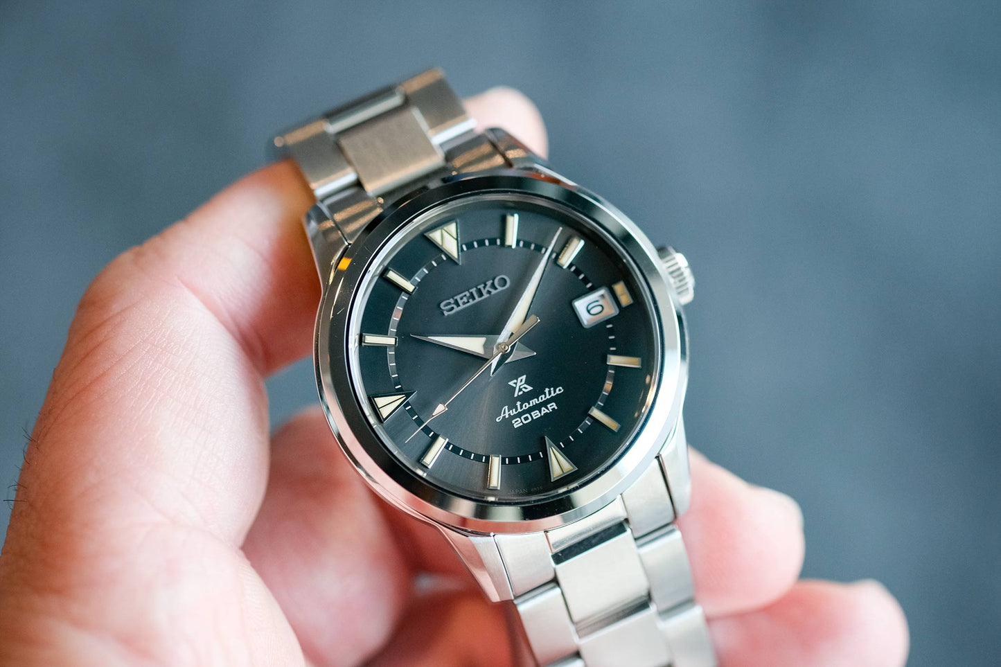 Seiko Japan Made Prospex 1959 Baby Alpinist Dark Grey Men's Stainless Watch SPB243J1