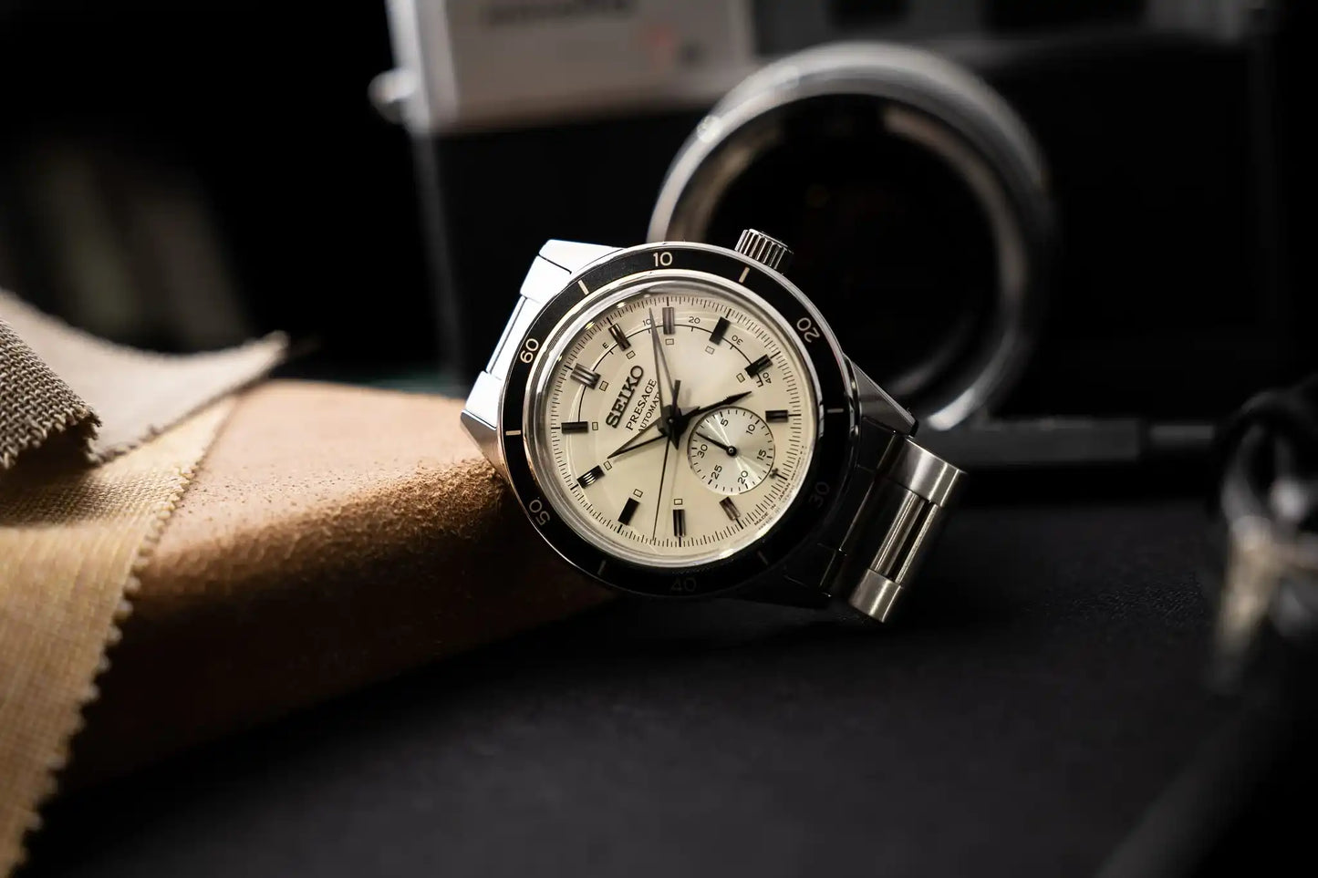 Seiko Presage Style 60 White Men's Stainless Steel Watch w/ Pow. Res. Indicator SSA447J1