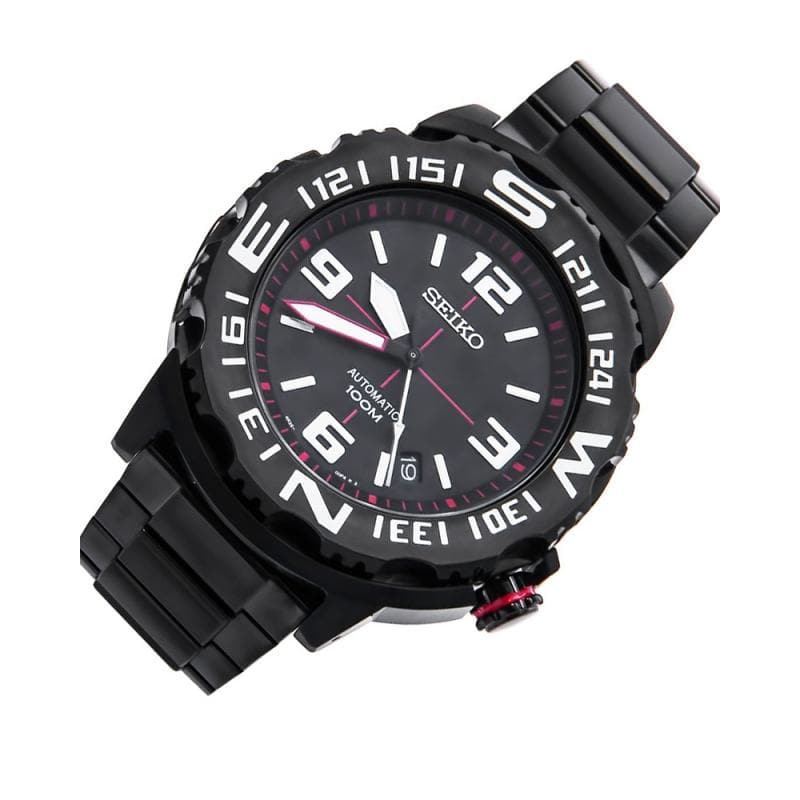 Seiko Field Monster Automatic 100M Men's Black PVD Stainless Strap Watch SRP447K1 - Diligence1International