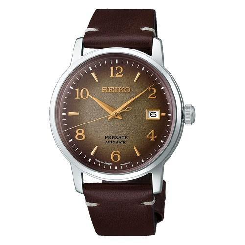 Seiko Presage LE Cocktail Time Hojicha Brown Men's Leather Strap Watch SRPF43J1 - Diligence1International
