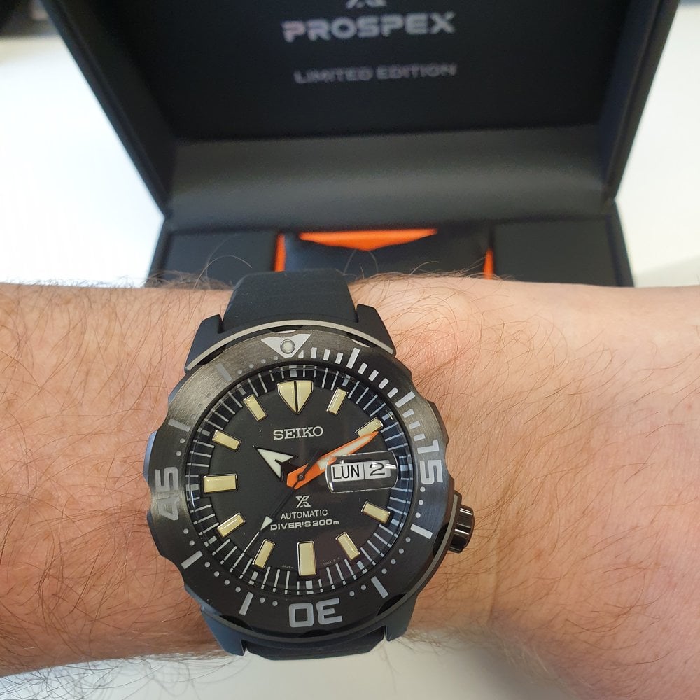 Seiko Black Series LE Monster Gen 4 Diver's 200M Men's Rubber Strap Watch SRPH13K1