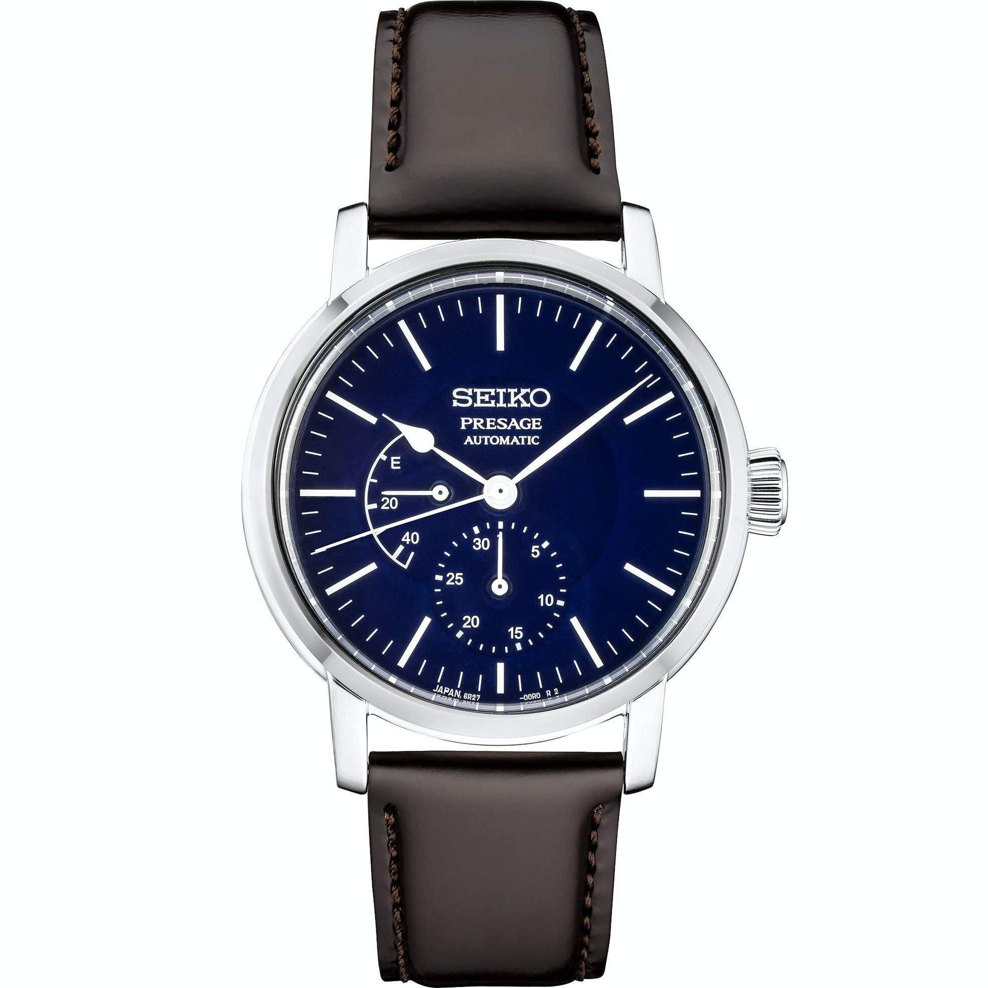 Seiko Presage Mens Watch w/ Pow. Res. Indicator Riki Enamel Collection Blue SPB163J1 - Diligence1International