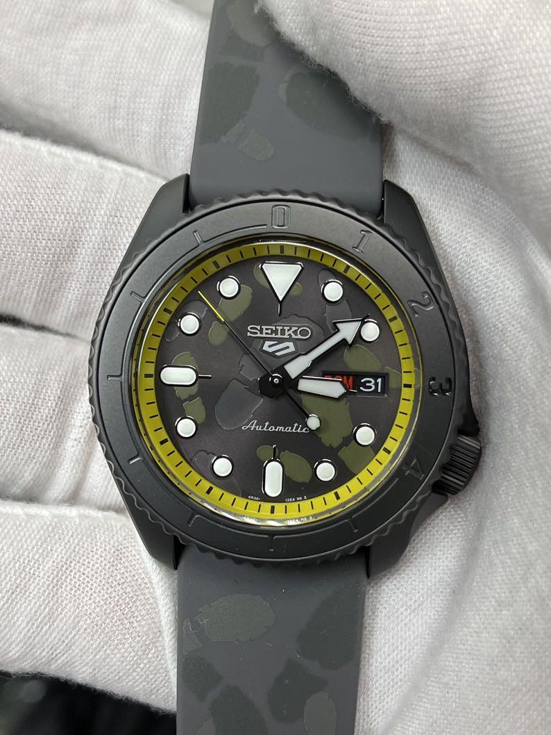Seiko 5 Sports 100M One Piece x Sanji LE Automatic Men's Watch Grey Dial Rubber SRPH69K1