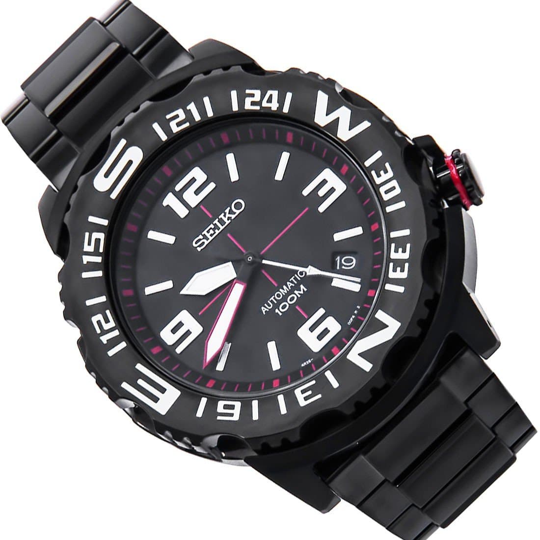 Seiko Field Monster Automatic 100M Men's Black PVD Stainless Strap Watch SRP447K1 - Diligence1International