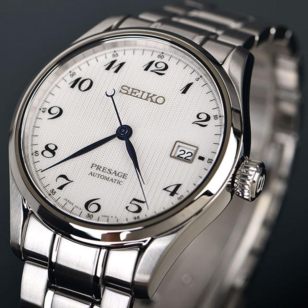 Seiko JAPAN Made Presage Karesansui White Men's Stainless Steel Watch SPB063J1 - Diligence1International