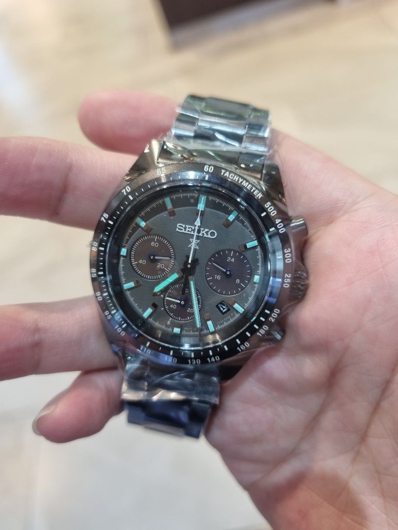 Seiko Prospex Solar Men's Chronograph Watch SSC917P1 Black Series Night Speedtimer