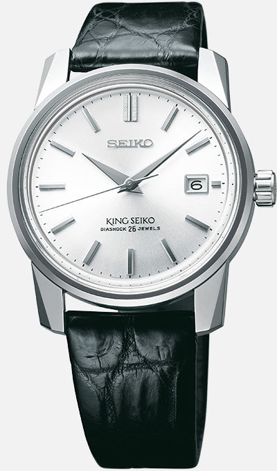 King Seiko 140th Anniv LE 1965 KSK Recreation Men's Crocodile Strap Watch SJE083J1