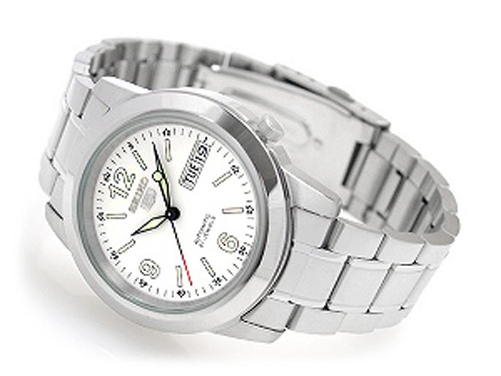 Seiko 5 Classic Men's Size White Dial Stainless Steel Strap Watch SNKE57K1 - Diligence1International