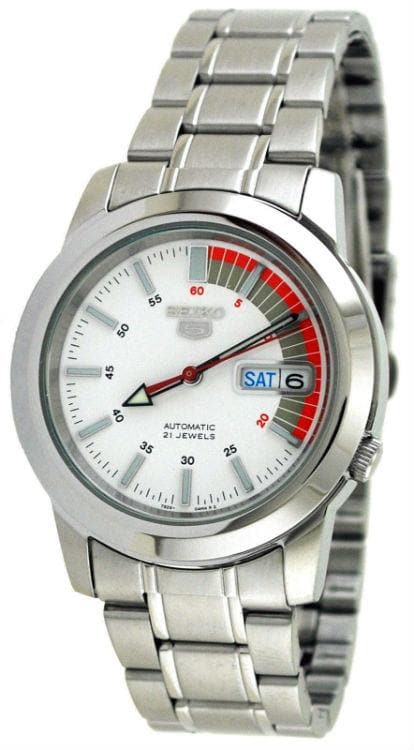 Seiko 5 Classic Men's Size White Dial Stainless Steel Strap Watch SNKK25K1 - Diligence1International