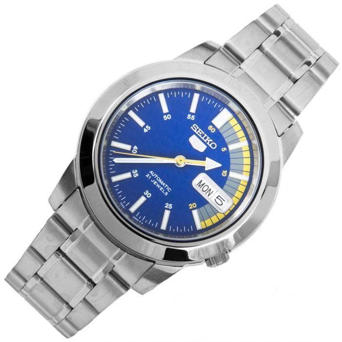 Seiko 5 Classic Men's Size Blue Dial Stainless Steel Strap Watch SNKK27K1 - Diligence1International