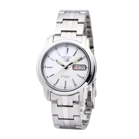 Seiko 5 Classic Men's Size Silver Dial Stainless Steel Strap Watch SNKK65K1 - Diligence1International