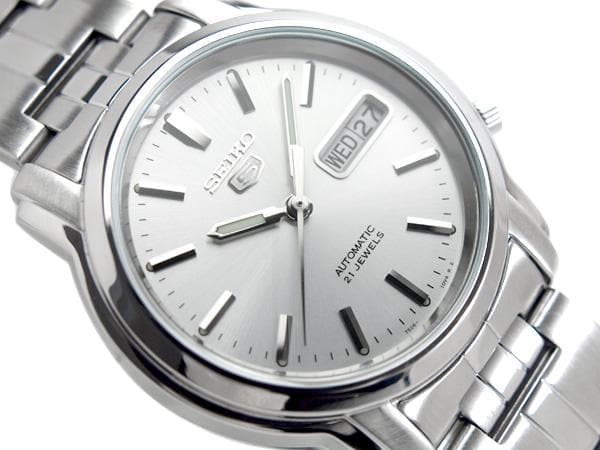 Seiko 5 Classic Men's Size Silver Dial Stainless Steel Strap Watch SNKK65K1 - Diligence1International