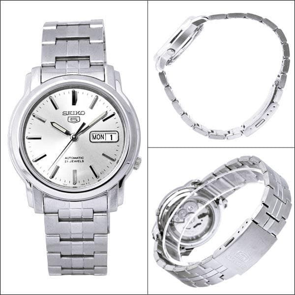 Seiko 5 Classic Men's Size Silver Dial Stainless Steel Strap Watch SNKK65K1 - Diligence1International