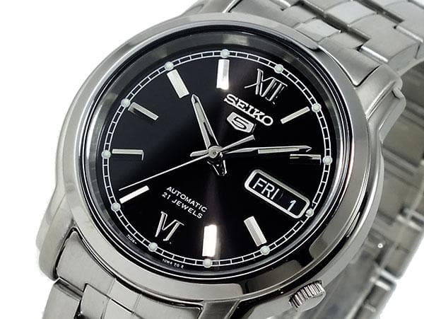 Seiko 5 Classic Men's Size Black Dial Stainless Steel Strap Watch SNKK81K1 - Diligence1International