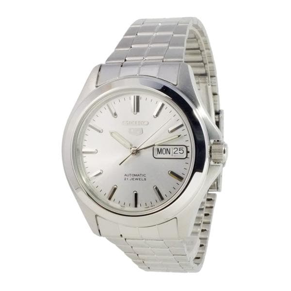 Seiko 5 Classic Men's Size Silver Dial Stainless Steel Strap Watch SNKK87K1 - Diligence1International