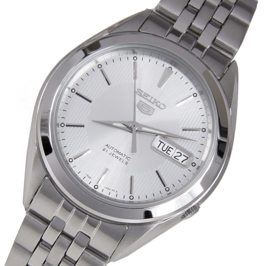 Seiko 5 Classic Men's Size Silver Dial Stainless Steel Strap Watch SNKL15K1 - Diligence1International