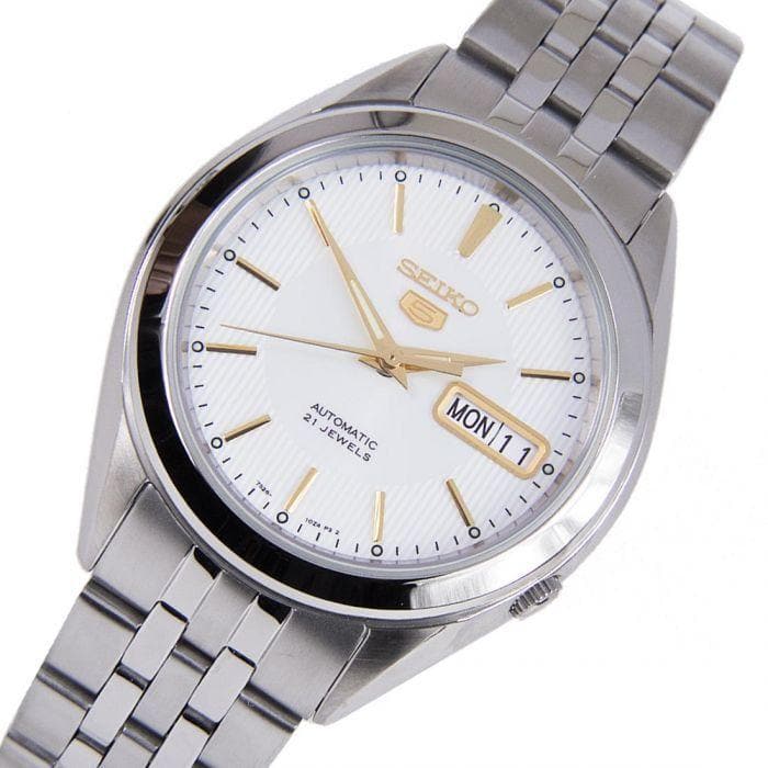 Seiko 5 Classic Men's Size Silver Dial Stainless Steel Strap Watch SNKL17K1 - Diligence1International