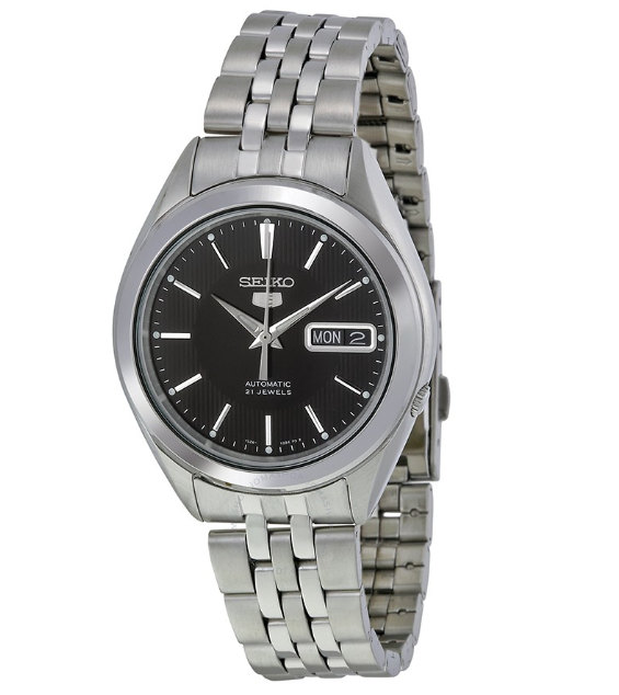Seiko 5 Classic Men's Size Black Dial Stainless Steel Strap Watch SNKL23K1 - Diligence1International