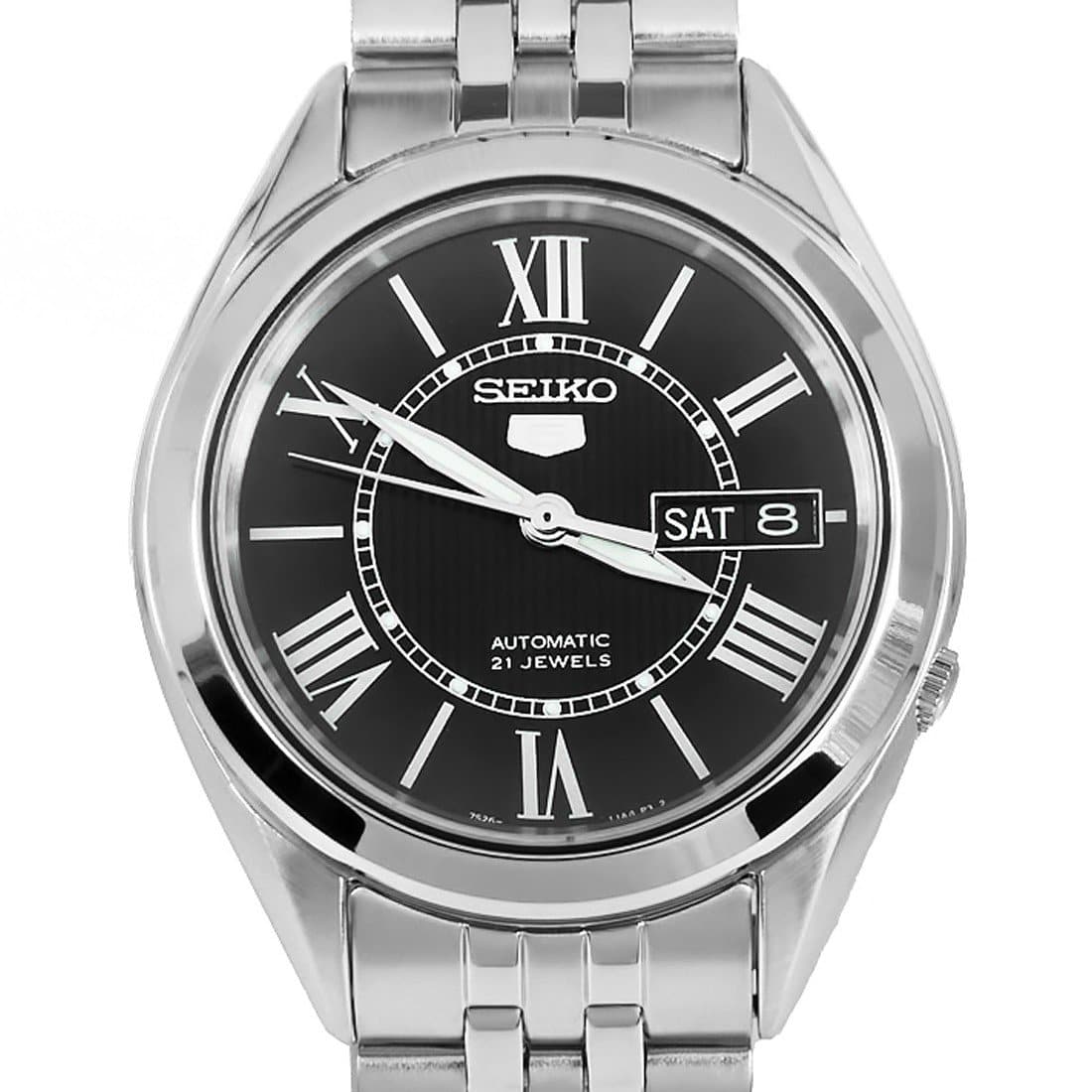 Seiko 5 Classic Men's Size Black Dial Stainless Steel Strap Watch SNKL35K1 - Diligence1International