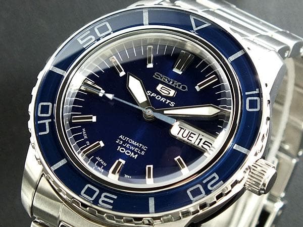 Seiko Sports Japan Made Blue 55 Fathoms Men's Watch SNZH53J1