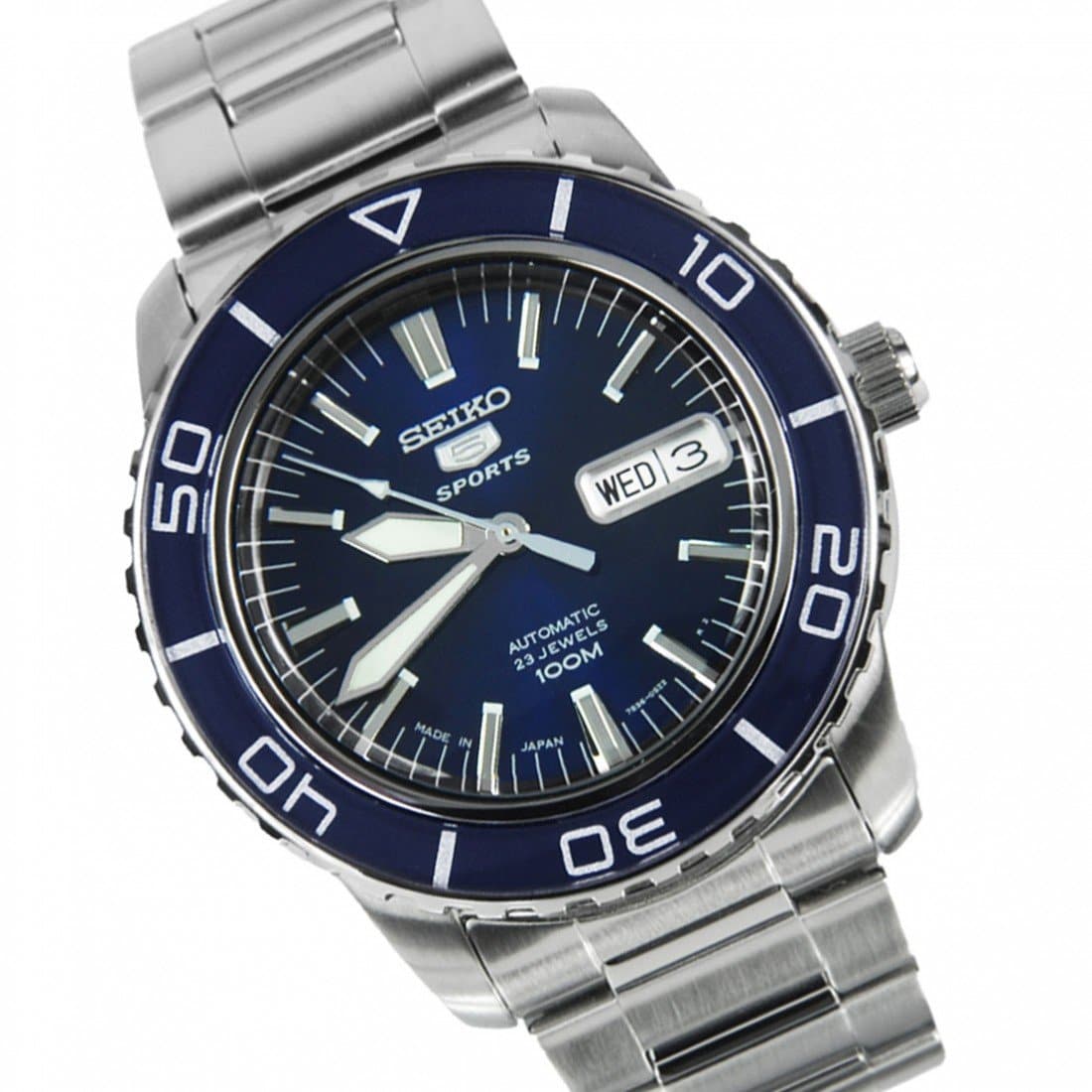Seiko 5 Sports Japan Made Blue 55 Fathoms Men's Watch SNZH53J1 - Diligence1International