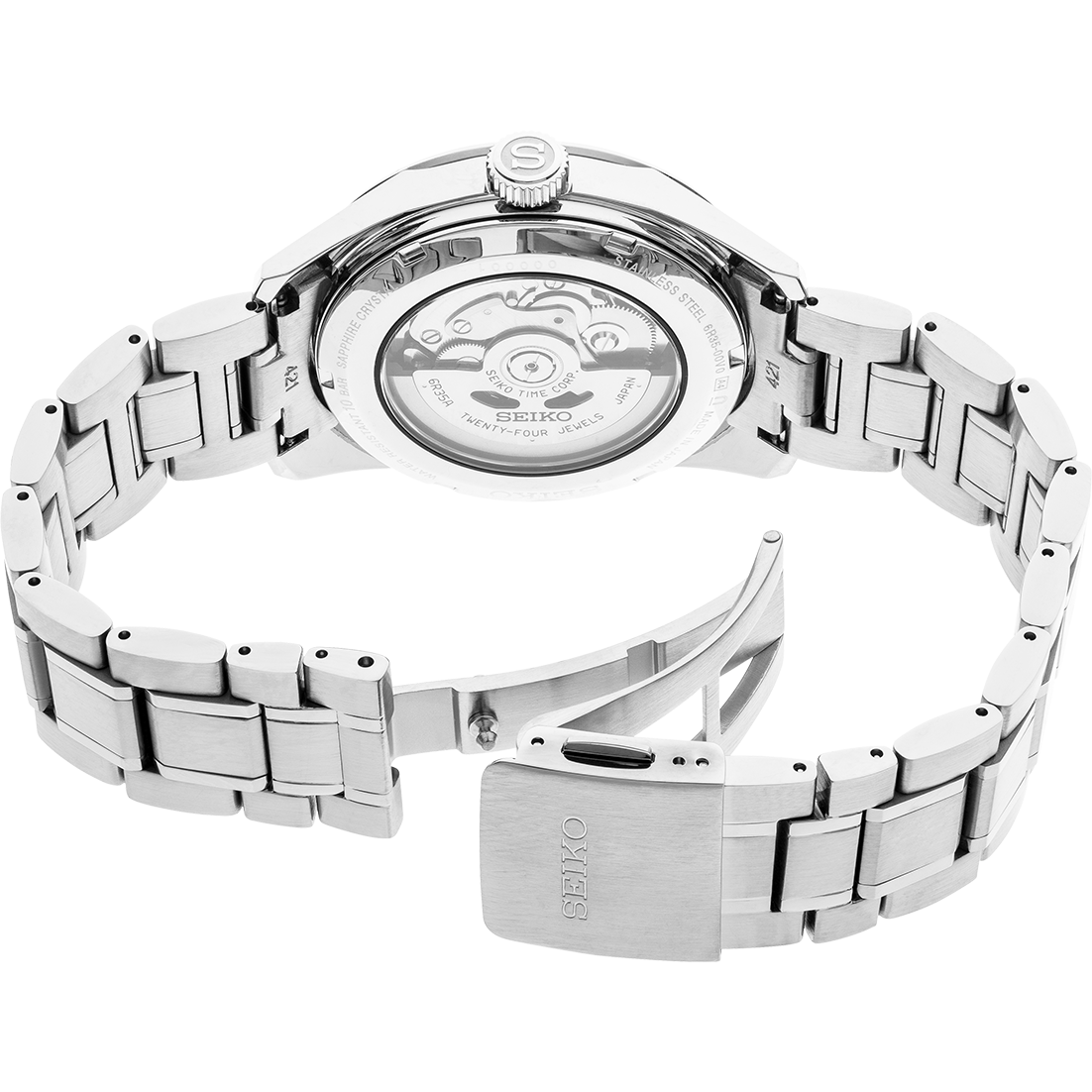 Seiko JAPAN Made Presage Sharp Edged Series Shironeri White Men's Stainless Steel Watch SPB165J1 - Diligence1International