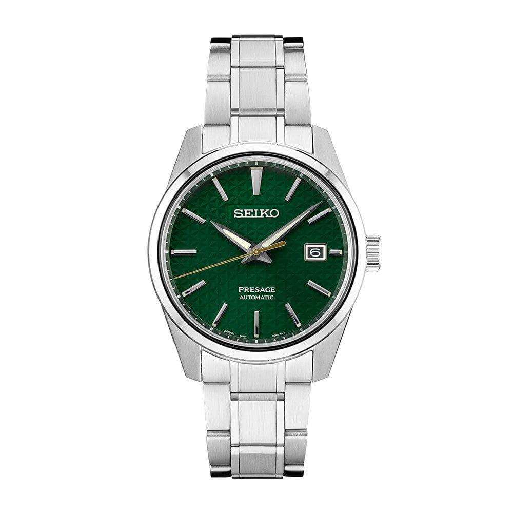 Seiko JAPAN Made Presage Sharp Edged Series Tokiwa Green Men's Stainless Steel Watch SPB169J1 - Diligence1International
