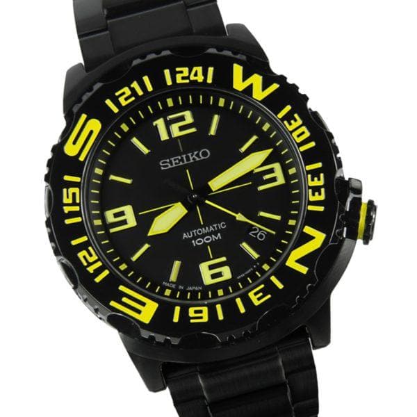 Seiko Field Monster Automatic 100M Men's Black PVD Stainless Strap Watch SRP449K1 - Diligence1International