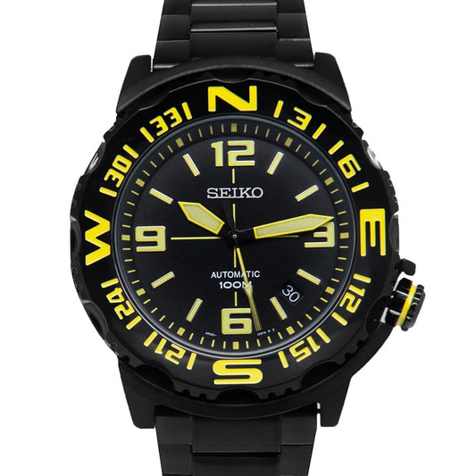 Seiko Field Monster Automatic 100M Men's Black PVD Stainless Strap Watch SRP449K1 - Diligence1International