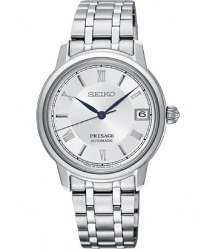 Seiko JAPAN Made Presage Silver Dial Ladies' Stainless Steel Watch SRP857J1 - Diligence1International