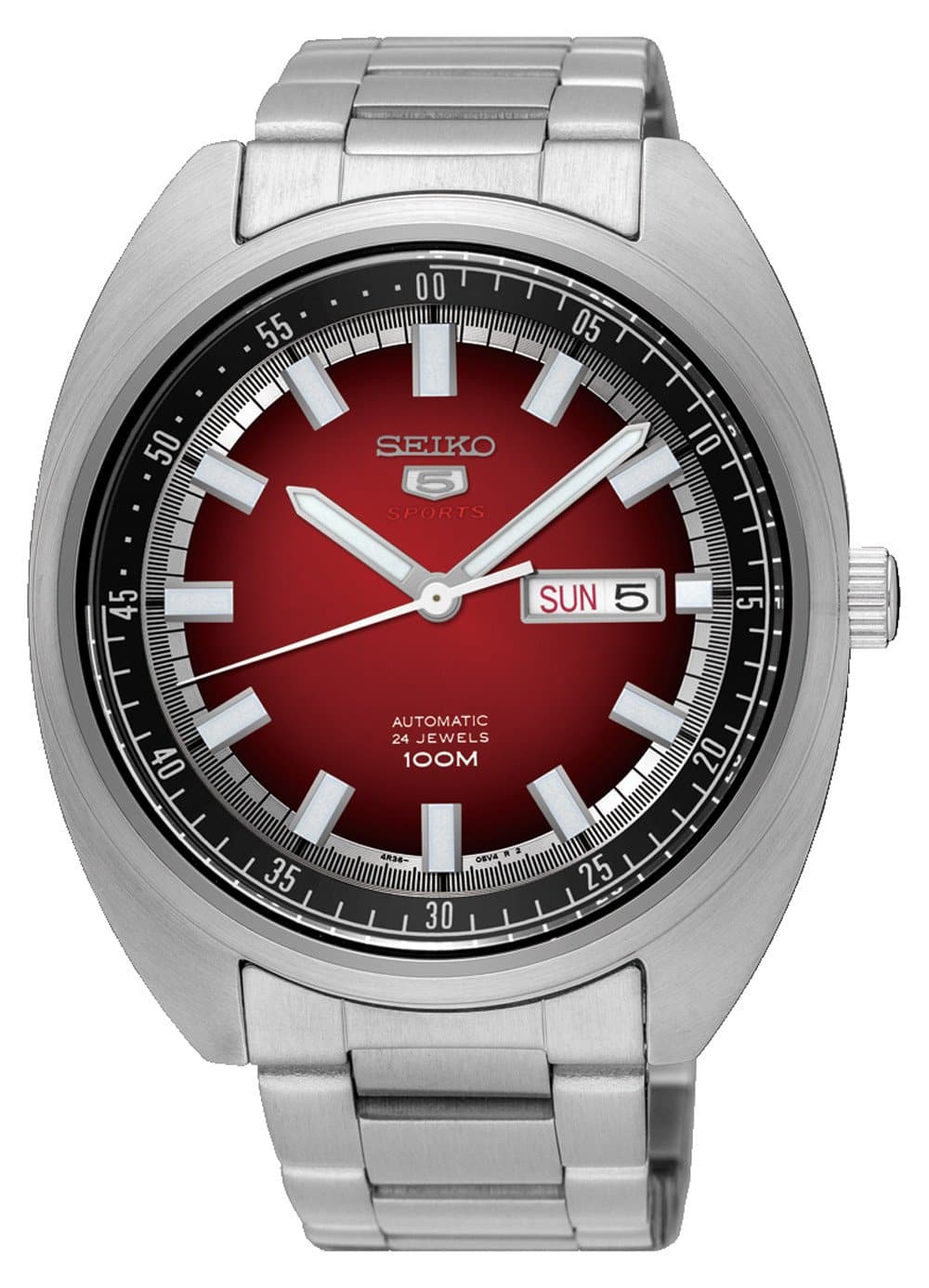 Seiko 5 Sports 100M Red Helmet Turtle Automatic Men's Stainless Steel Watch SRPB17K1 - Diligence1International