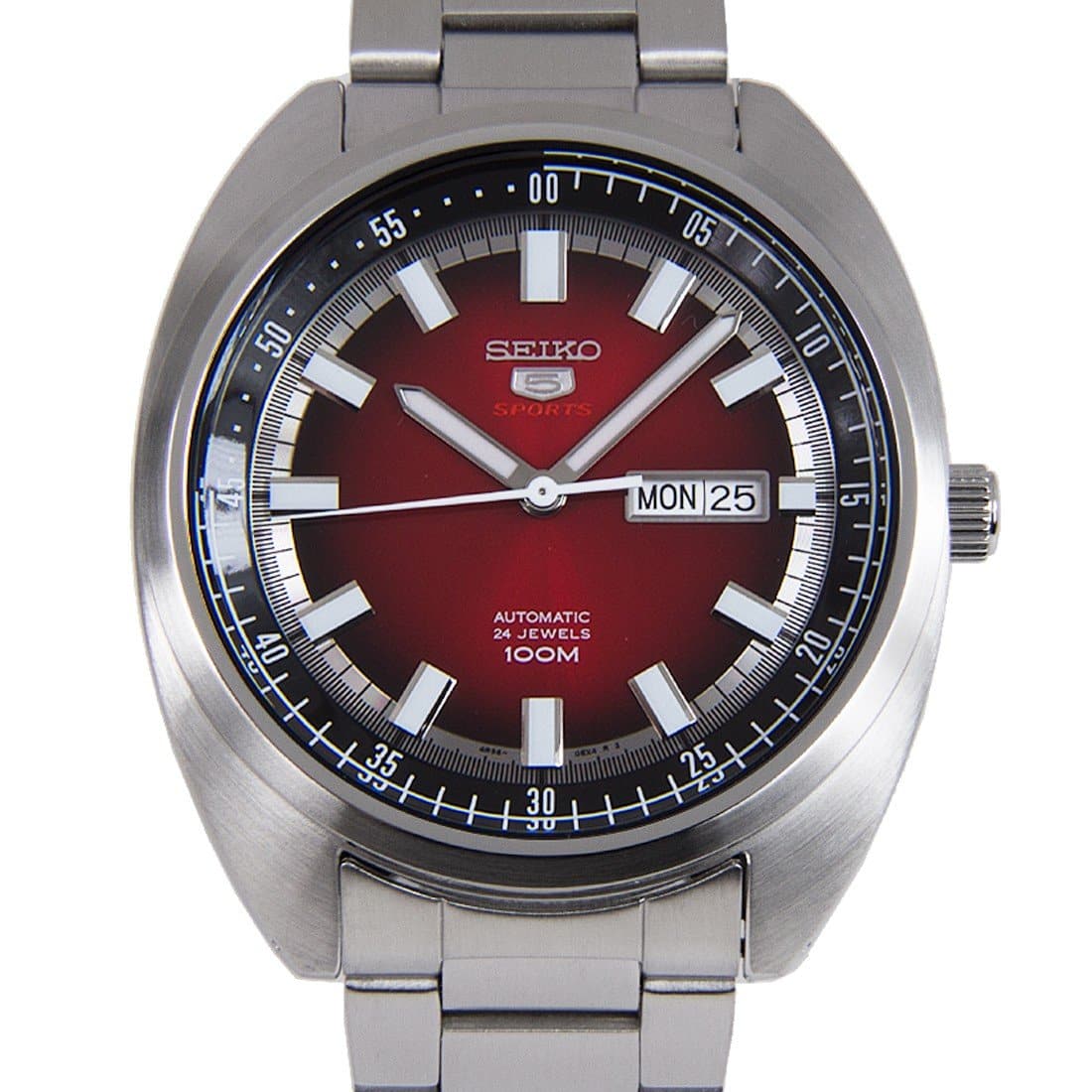 Seiko 5 Sports 100M Red Helmet Turtle Automatic Men's Stainless Steel Watch SRPB17K1 - Diligence1International