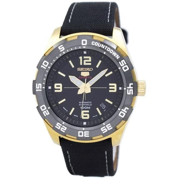 Seiko 5 Sports JAPAN Made 100M Automatic Watch Black Dial Nylon Strap SRPB86J1 - Diligence1International