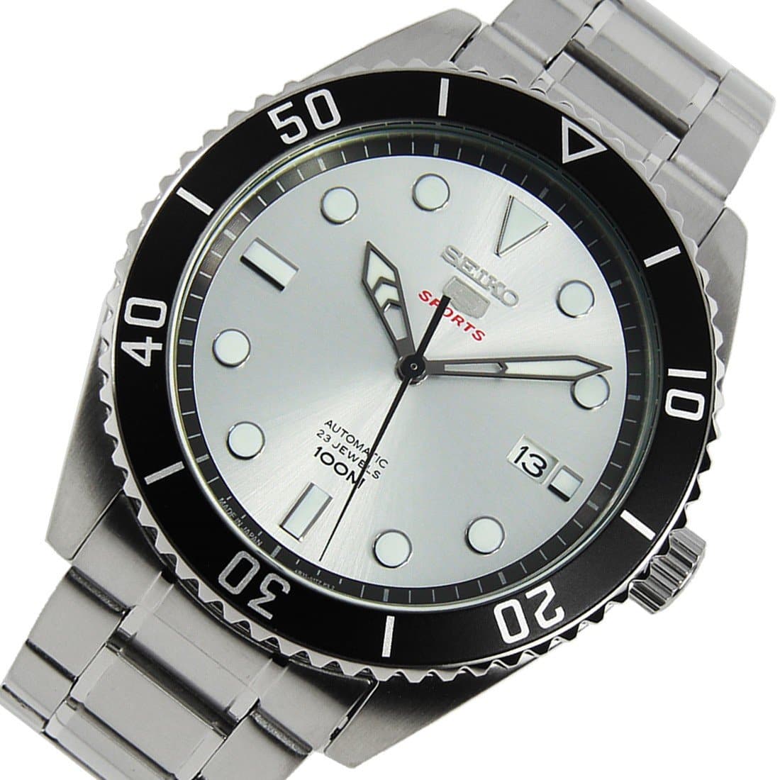 Seiko 5 Sports JAPAN Made 100M Automatic Men's Watch Silver Dial SRPB87J1 - Diligence1International