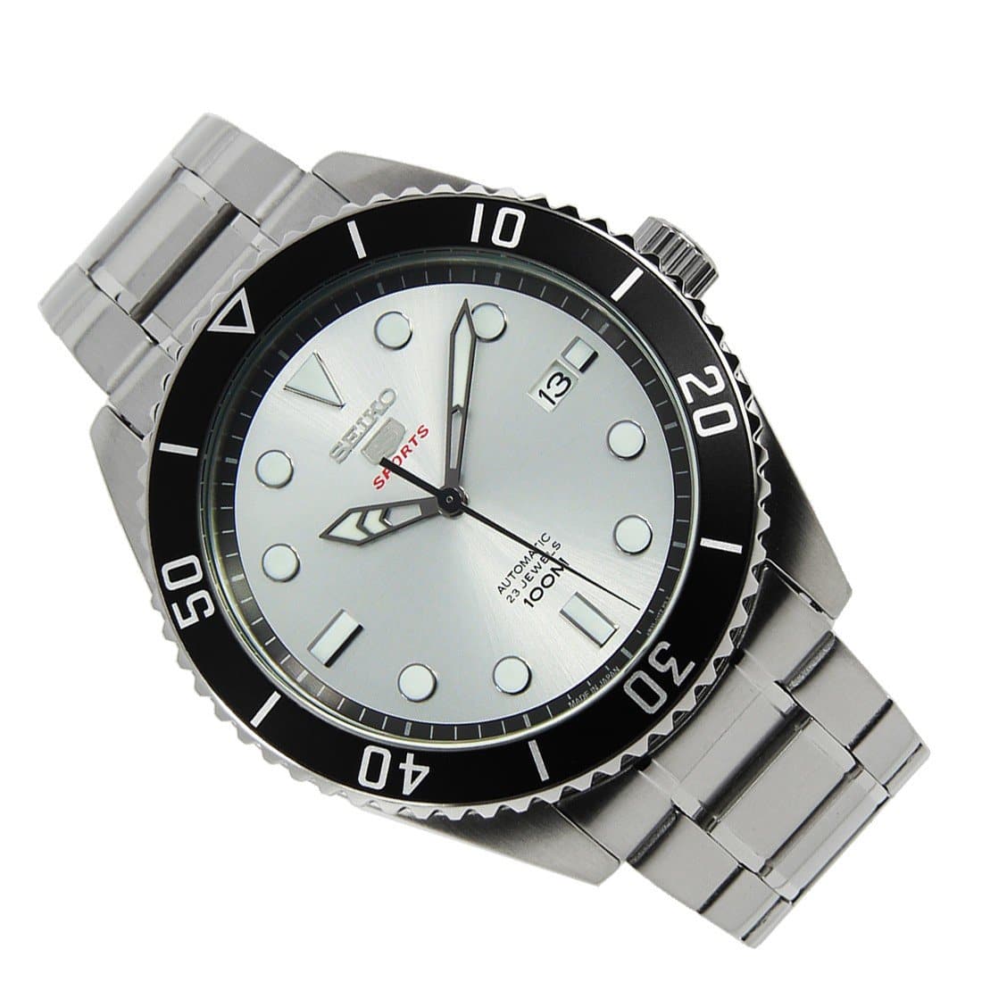 Seiko 5 Sports JAPAN Made 100M Automatic Men's Watch Silver Dial SRPB87J1 - Diligence1International