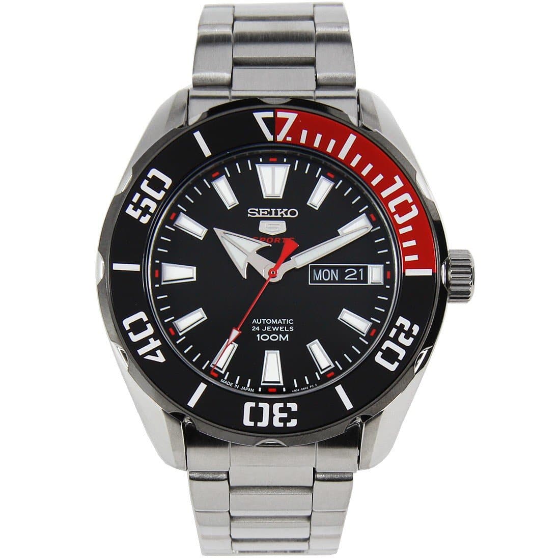 Seiko 5 Sports JAPAN Made 100M Coke Men's Stainless Strap Watch SRPC57J1 - Diligence1International