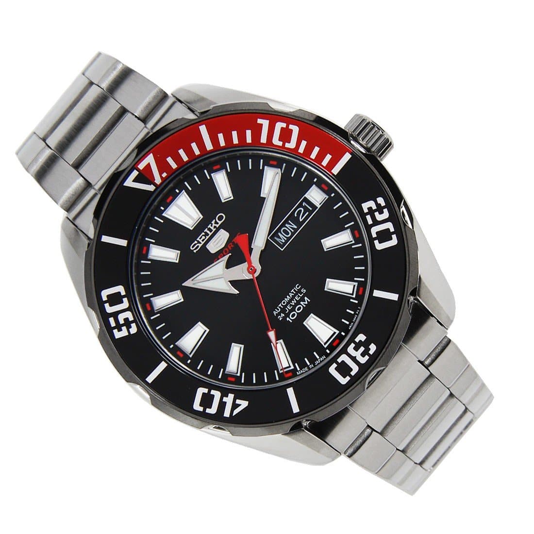 Seiko 5 Sports JAPAN Made 100M Coke Men's Stainless Strap Watch SRPC57J1 - Diligence1International