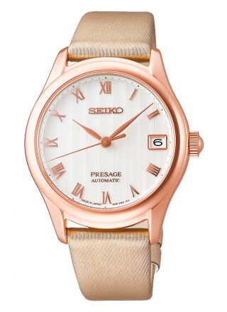 Seiko Presage Karesansui Sakura Daytime Dial Rose Gold Plated Ladies' Watch SRPF50J1 - Diligence1International