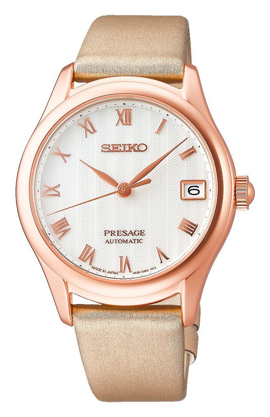 Seiko Presage Karesansui Sakura Daytime Dial Rose Gold Plated Ladies' Watch SRPF50J1 - Diligence1International