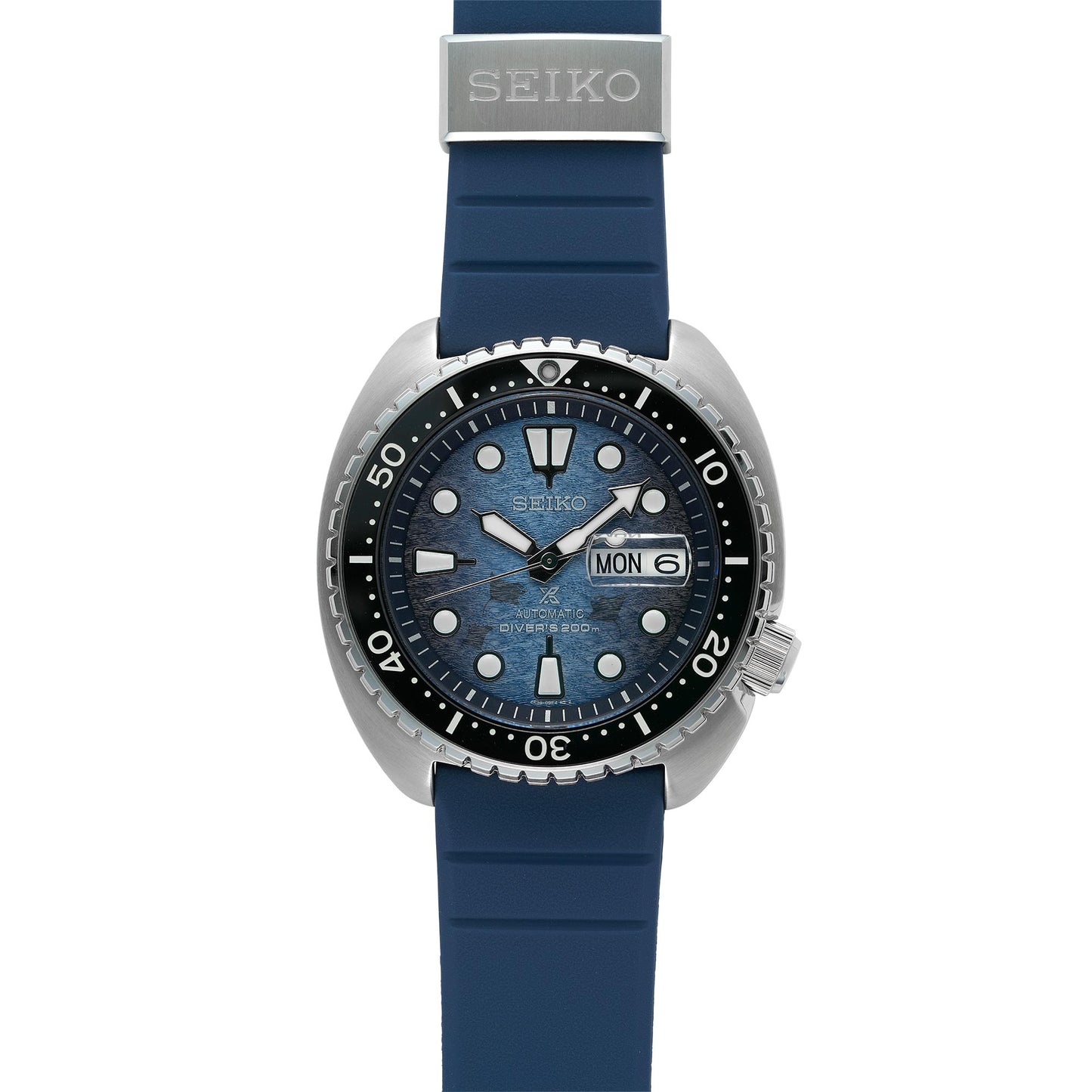 Seiko SE Save the Ocean Dark Manta Ray King Turtle Diver's Men's Rubber Strap Watch SRPF77K1 - Diligence1International