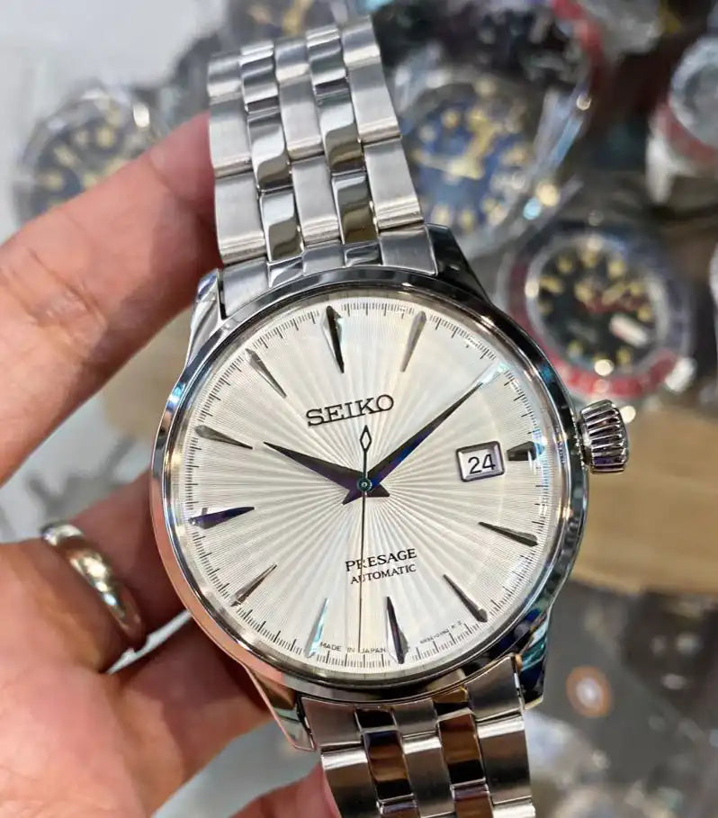 Seiko Japan Made Presage Cocktail Martini Men's Stainless Steel Watch SRPG23J1