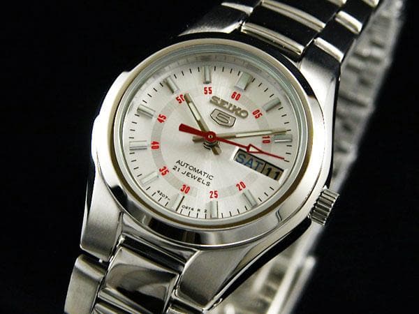 Seiko 5 Classic Ladies Size Silver Dial Stainless Steel Strap Watch SYMC21K1 - Diligence1International