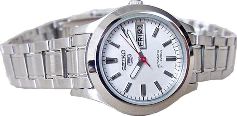 Seiko 5 Classic Ladies Size White Dial Stainless Steel Strap Watch SYMD87K1 - Diligence1International