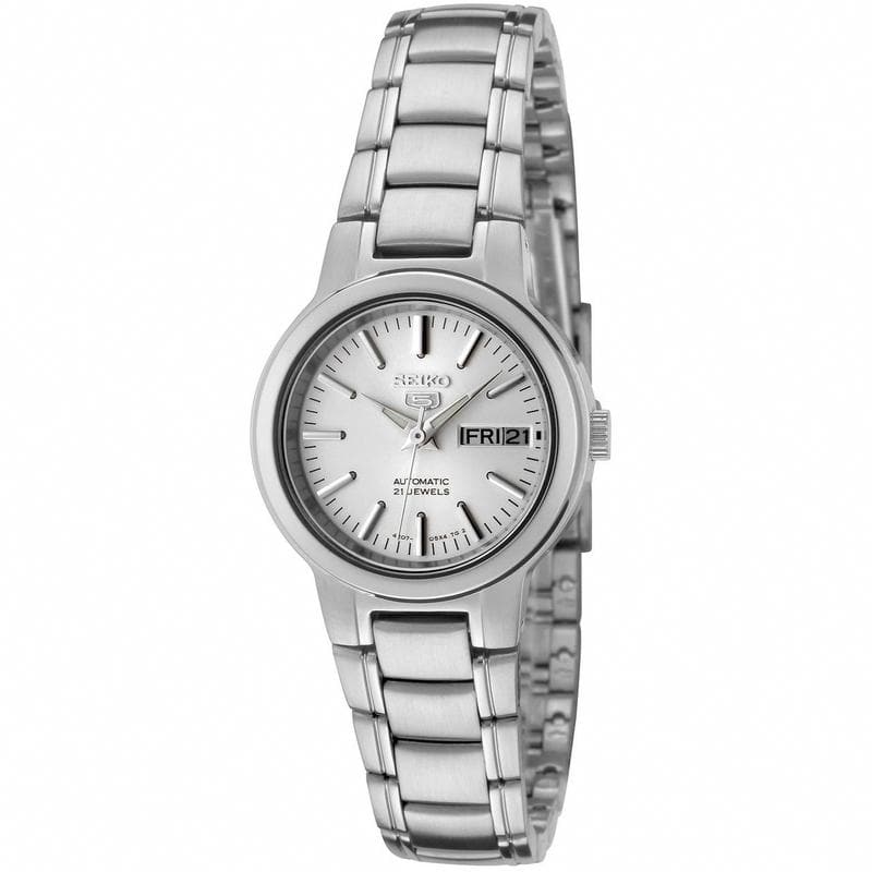 Seiko 5 Classic Ladies Size Silver Dial Stainless Steel Strap Watch SYMK13K1 - Diligence1International