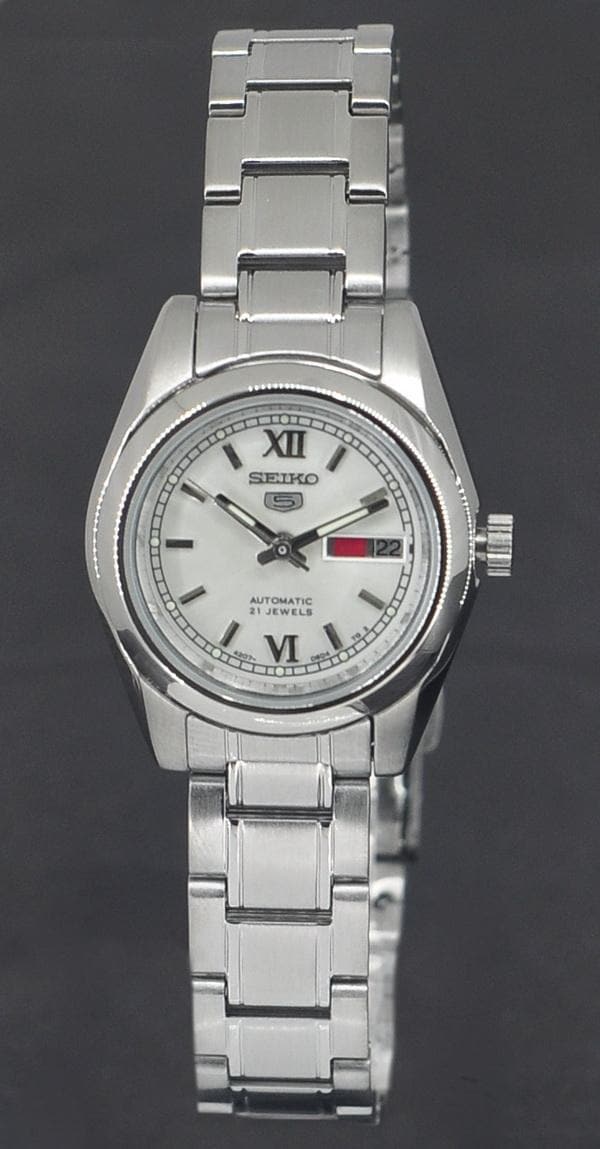 Seiko 5 Classic Silver Dial Couple's Stainless Steel Watch Set SNKL51K1+SYMK23K1 - Diligence1International